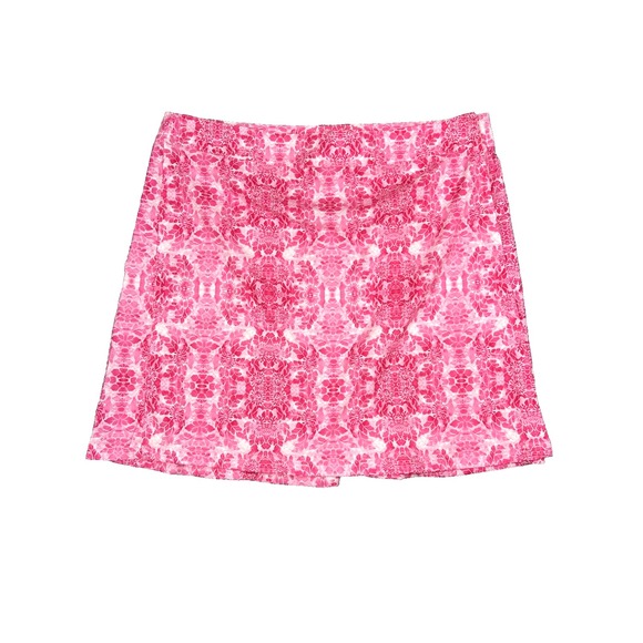 Ripskirt Hawaiian Wrap‎ Skirt Pink White Size XL Lightweight Tropical Easy Care - Picture 1 of 7